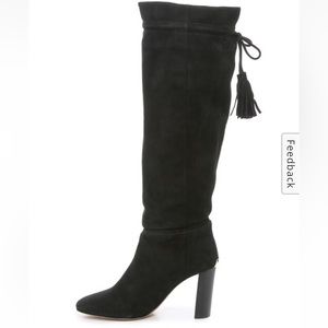 Kate Spade Hazel Black Suede Boots 8